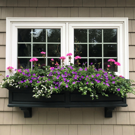 Mayne Nantucket Window Box 4' - Black 4831-B